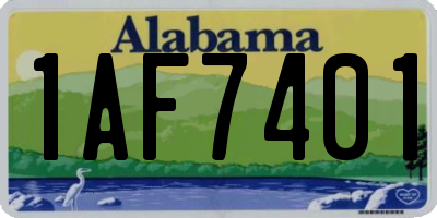 AL license plate 1AF7401