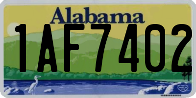 AL license plate 1AF7402