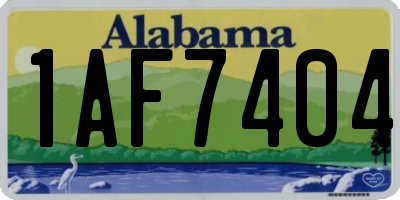 AL license plate 1AF7404