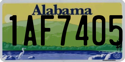 AL license plate 1AF7405