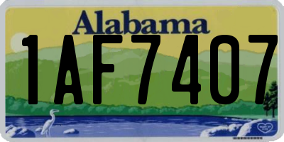 AL license plate 1AF7407