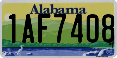 AL license plate 1AF7408