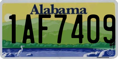 AL license plate 1AF7409