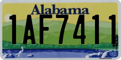 AL license plate 1AF7411