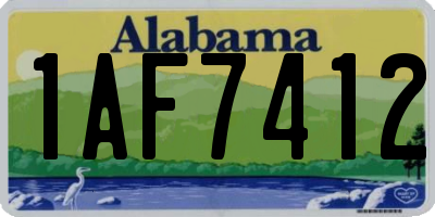 AL license plate 1AF7412