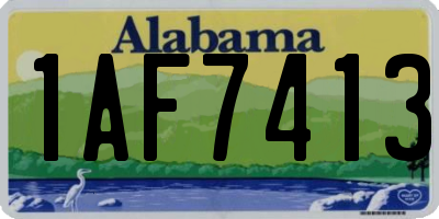 AL license plate 1AF7413