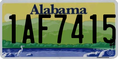 AL license plate 1AF7415