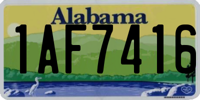 AL license plate 1AF7416