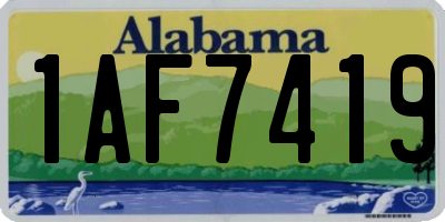 AL license plate 1AF7419
