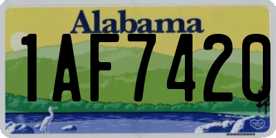 AL license plate 1AF7420