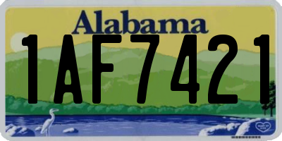 AL license plate 1AF7421