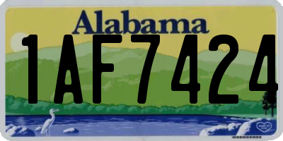 AL license plate 1AF7424