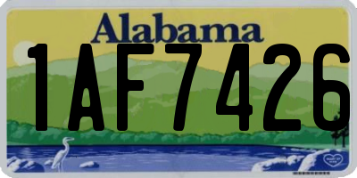 AL license plate 1AF7426