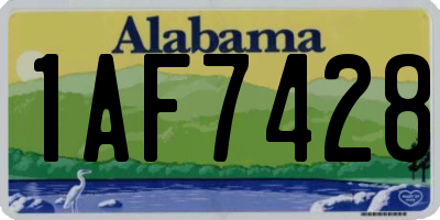 AL license plate 1AF7428