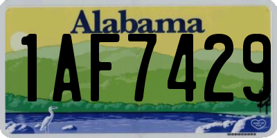 AL license plate 1AF7429