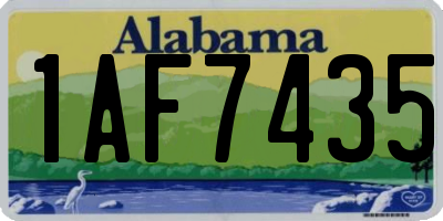 AL license plate 1AF7435