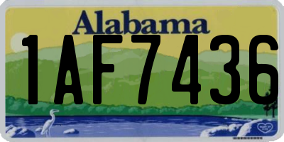 AL license plate 1AF7436