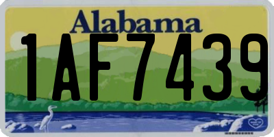 AL license plate 1AF7439
