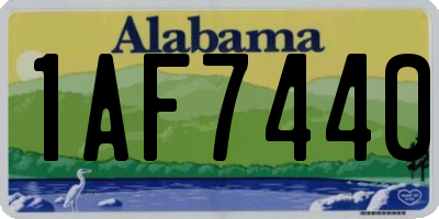 AL license plate 1AF7440