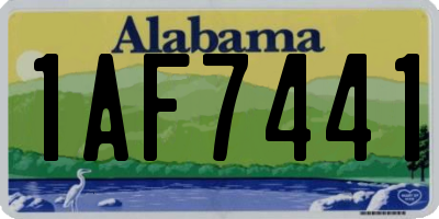 AL license plate 1AF7441