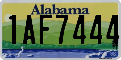 AL license plate 1AF7444