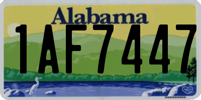 AL license plate 1AF7447