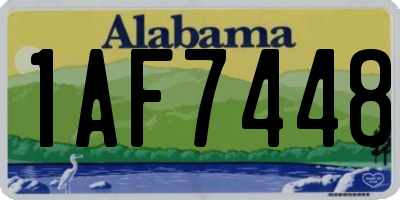 AL license plate 1AF7448