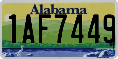 AL license plate 1AF7449