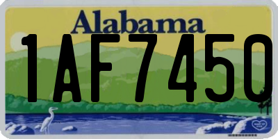 AL license plate 1AF7450