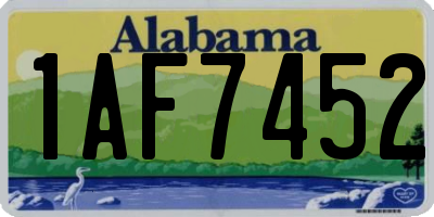 AL license plate 1AF7452