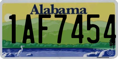 AL license plate 1AF7454