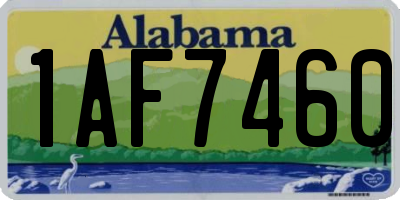 AL license plate 1AF7460