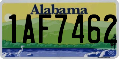 AL license plate 1AF7462