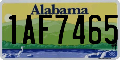 AL license plate 1AF7465