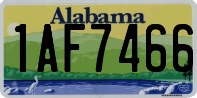 AL license plate 1AF7466