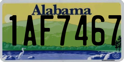 AL license plate 1AF7467
