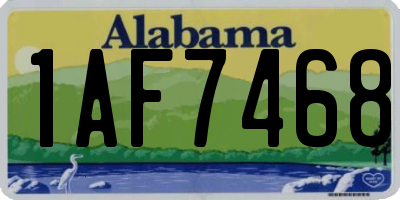 AL license plate 1AF7468