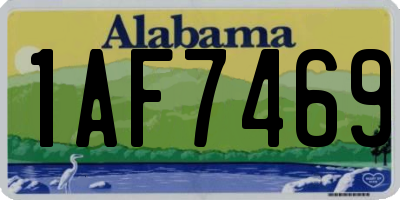 AL license plate 1AF7469