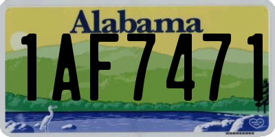 AL license plate 1AF7471