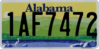 AL license plate 1AF7472