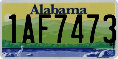AL license plate 1AF7473