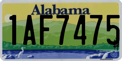 AL license plate 1AF7475