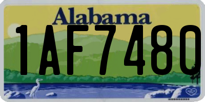 AL license plate 1AF7480