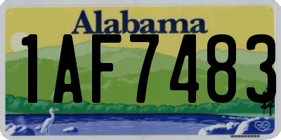 AL license plate 1AF7483
