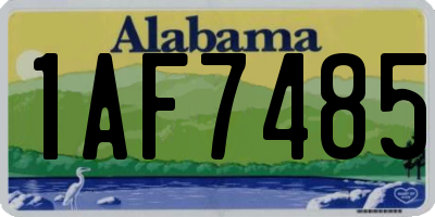 AL license plate 1AF7485