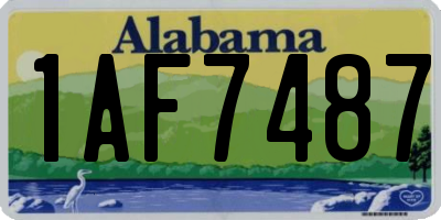 AL license plate 1AF7487