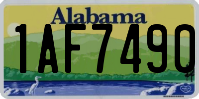 AL license plate 1AF7490