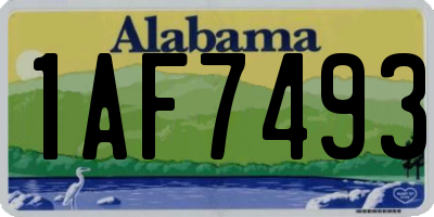 AL license plate 1AF7493
