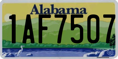 AL license plate 1AF7507