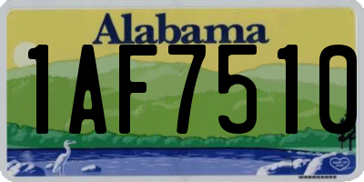 AL license plate 1AF7510